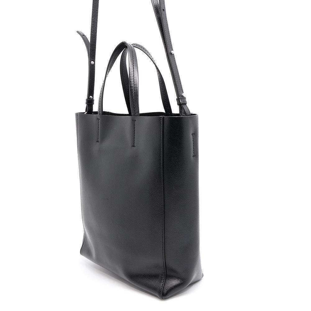 Celine Black Vertical Shoulder Tote Cabas Bag